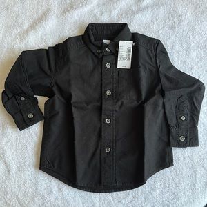 NWT black shirt with collar and buttons